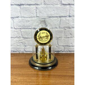 Vintage Schatz Quartz Dome Rotating Pendulum Anniversary Clock Battery Powered
